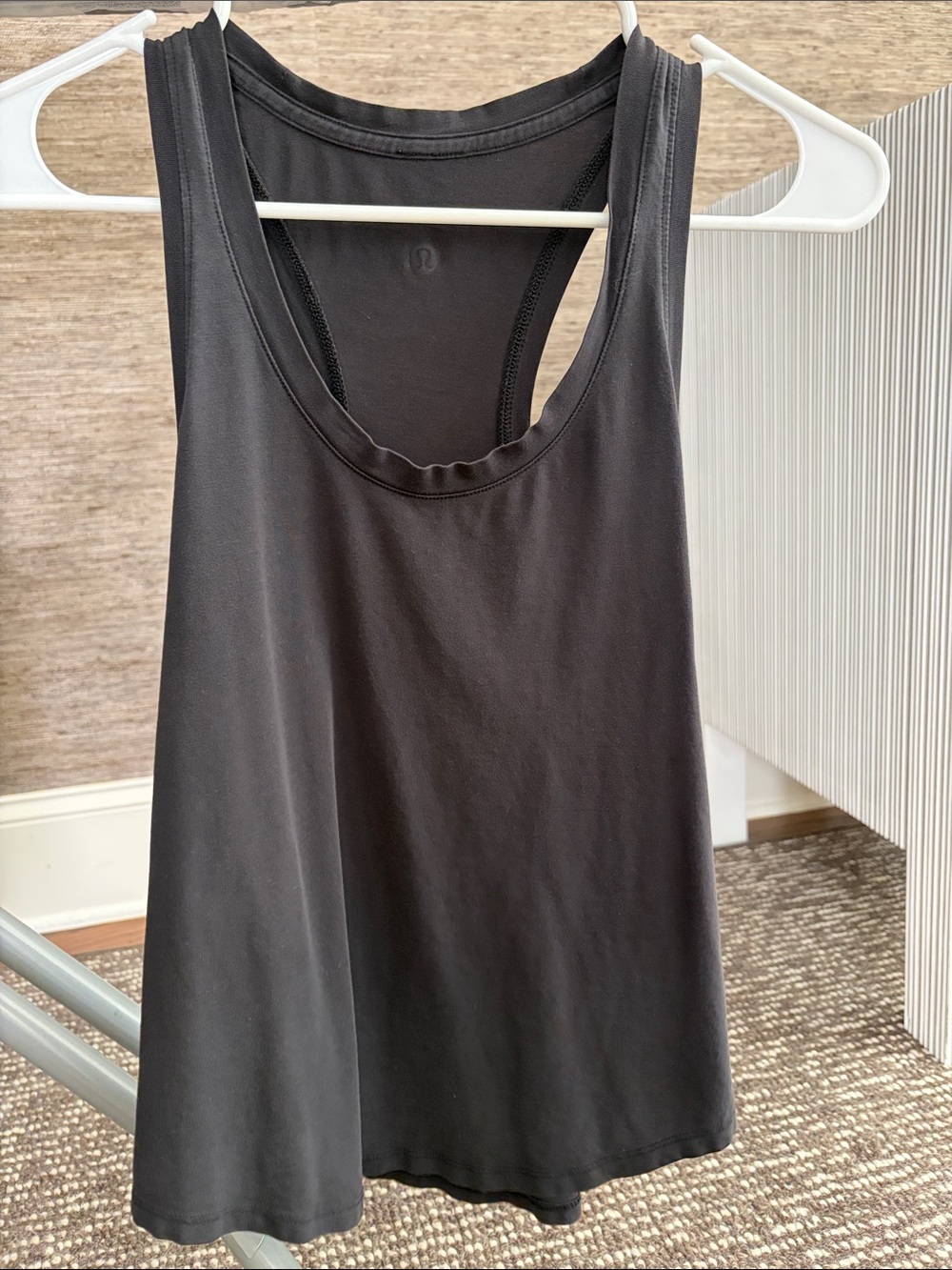 lululemon athletica Black Scoop Neck Racerback Tank love 4